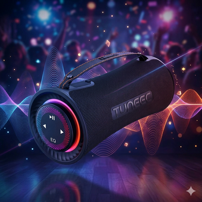 Tuneec T16 – 80W Bluetooth Speaker | Portable, Waterproof, 30H Playtime, Enhanced Bass